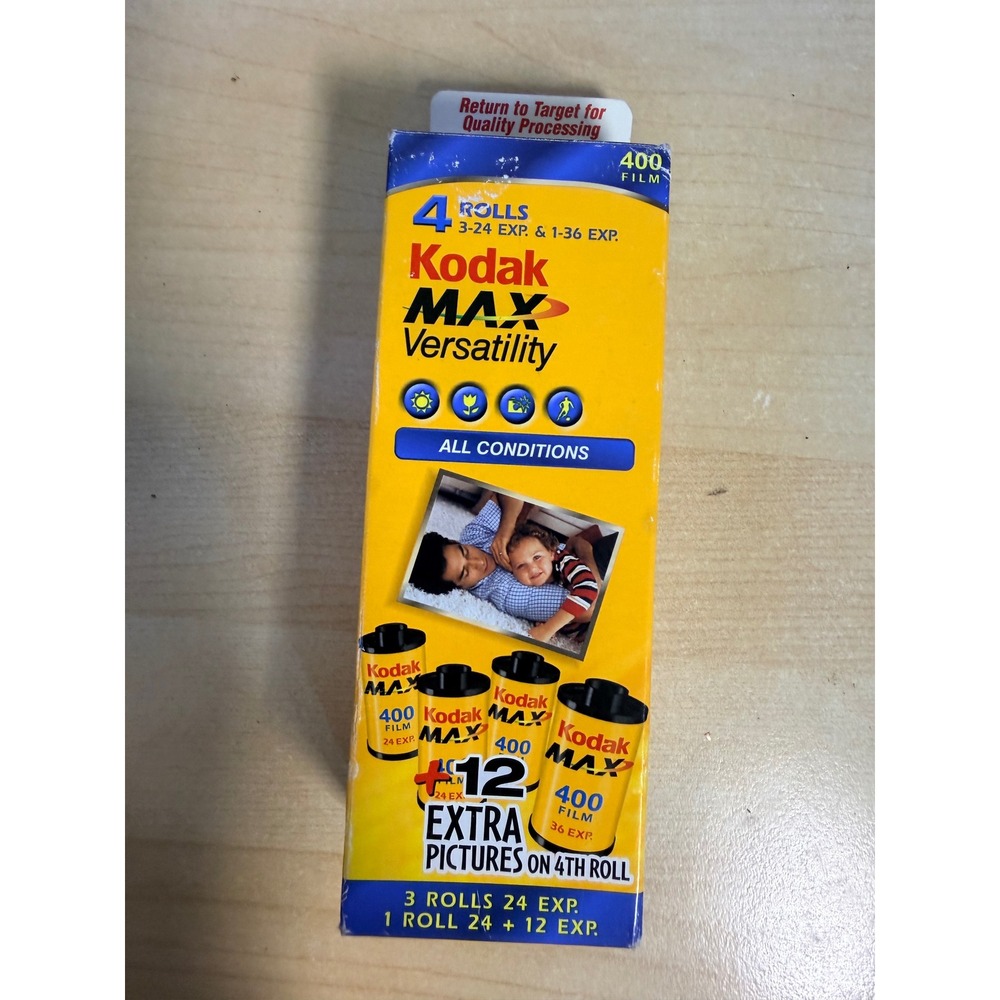 Kodak MAX Versatility 400 35mm Film 4 Rolls 108 Exp Expired 2007 Vintage Analog